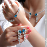 Opal Jewelry  | American Diamond  Set | 50 G
