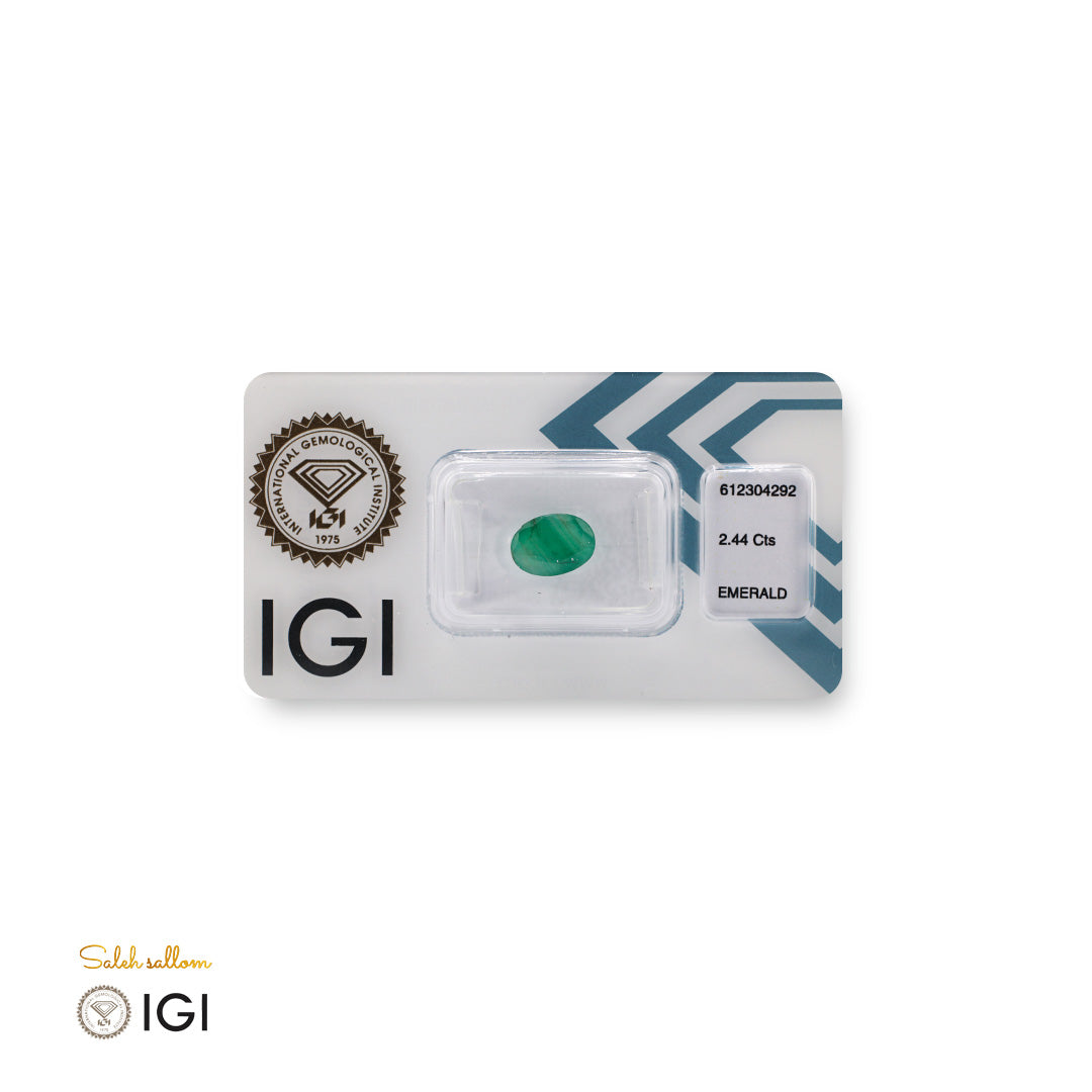 Natural Emerald – Certified by IGI | 2.44 Carats | Report No. 612304292