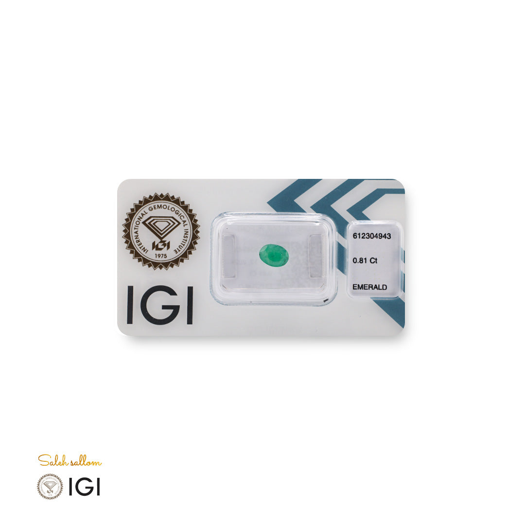 Natural Emerald – Certified by IGI | 0.72 Carats | Report No. 612304949