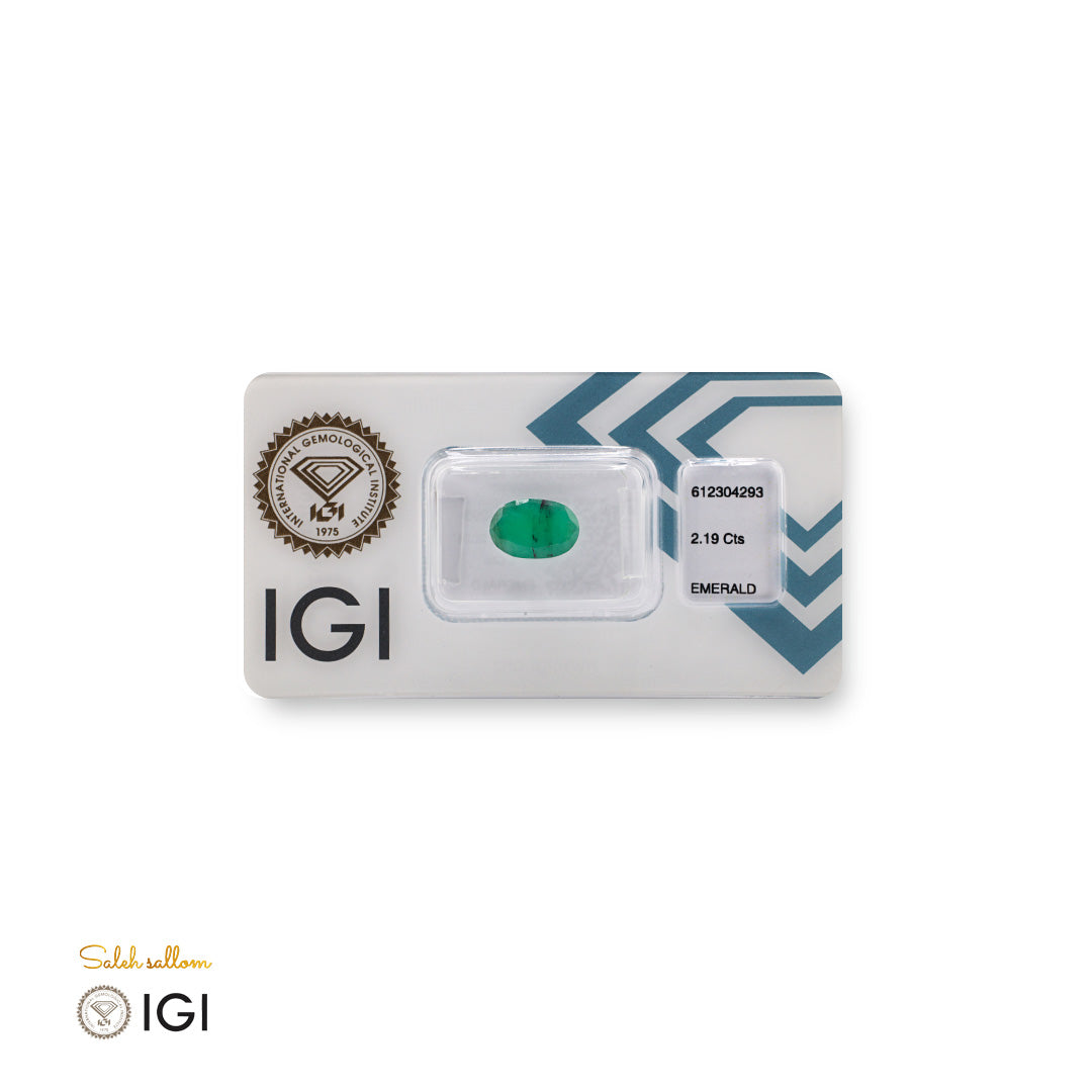 Natural Emerald – Certified by IGI | 2.19 Carats | Report No. 612304293