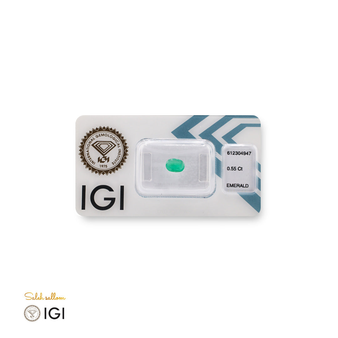Natural Emerald – Certified by IGI | 0.55 Carats | Report No. 612304947