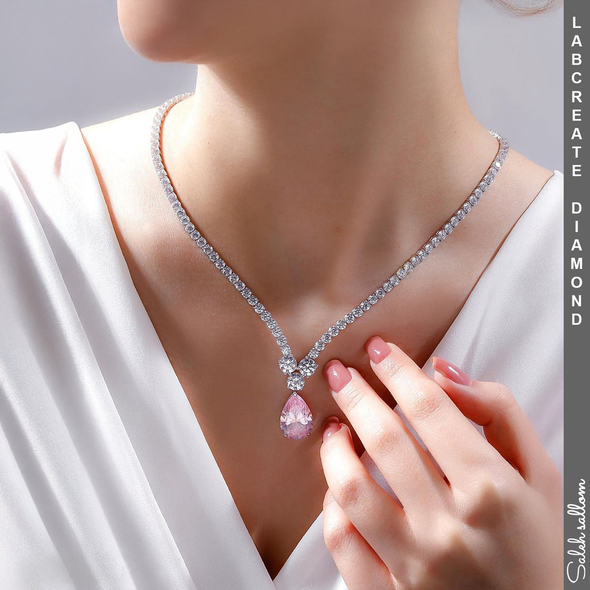 Saleh Sallom | Lab Created Diamond Necklace | 4 CT