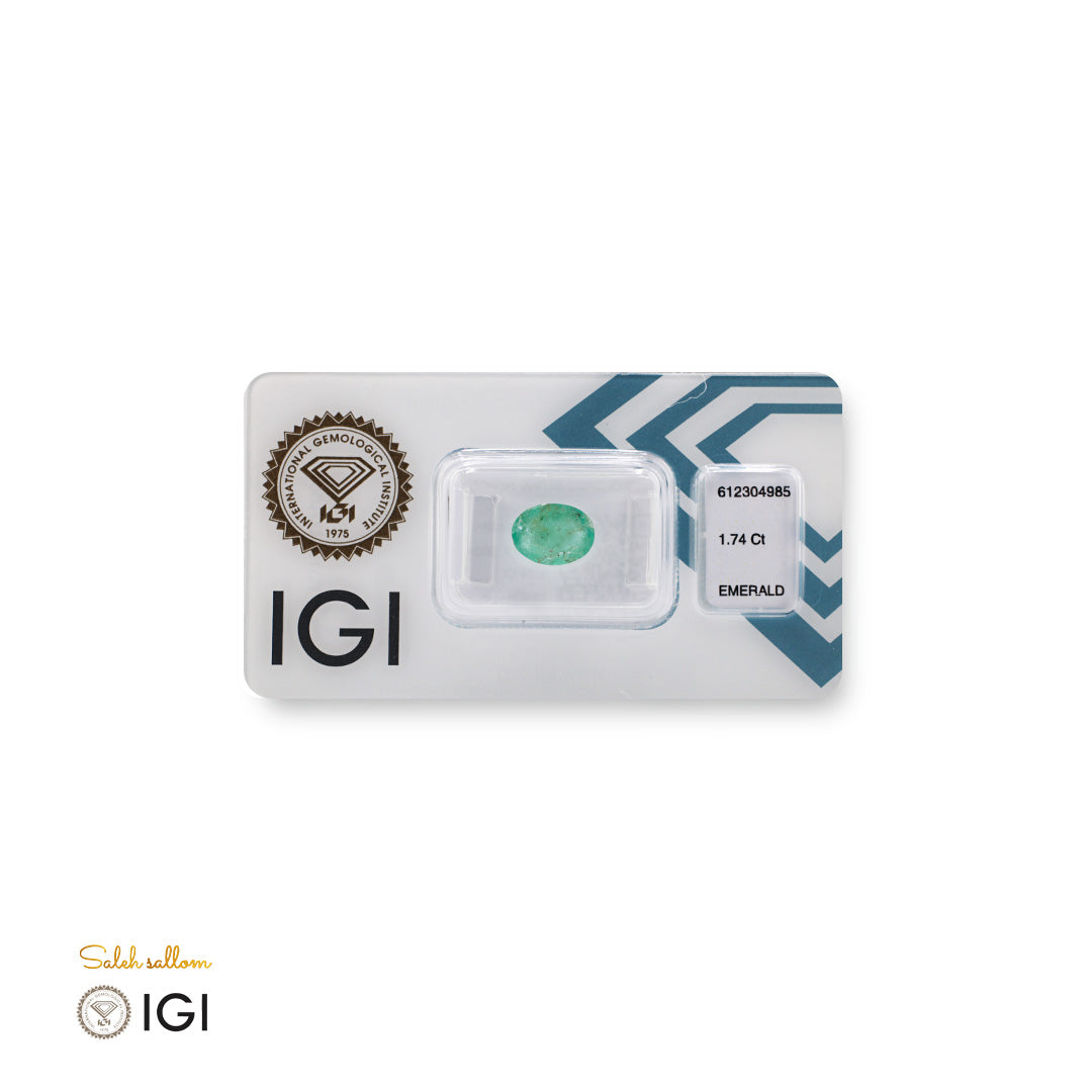 Natural Emerald – Certified by IGI | 1.74 Carats | Report No. 612304985