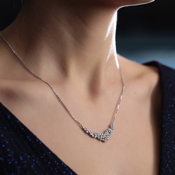 Saleh Sallom | Natural Diamond Necklace | 0.8  CT