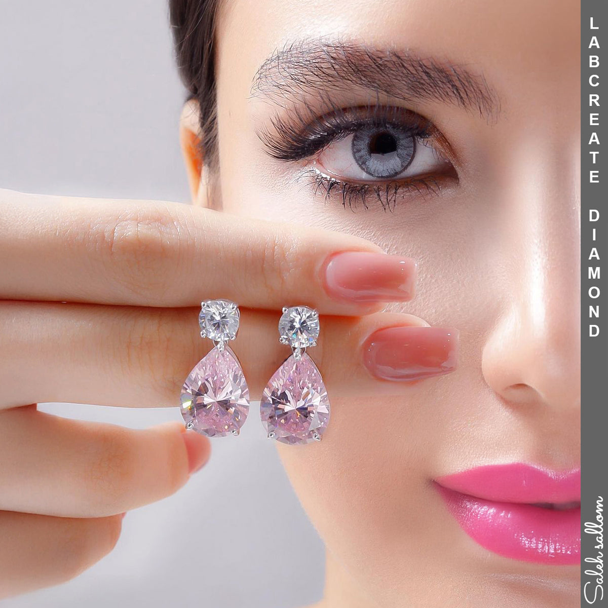 Saleh Sallom | Lab Created Diamond Earring | 3 CT
