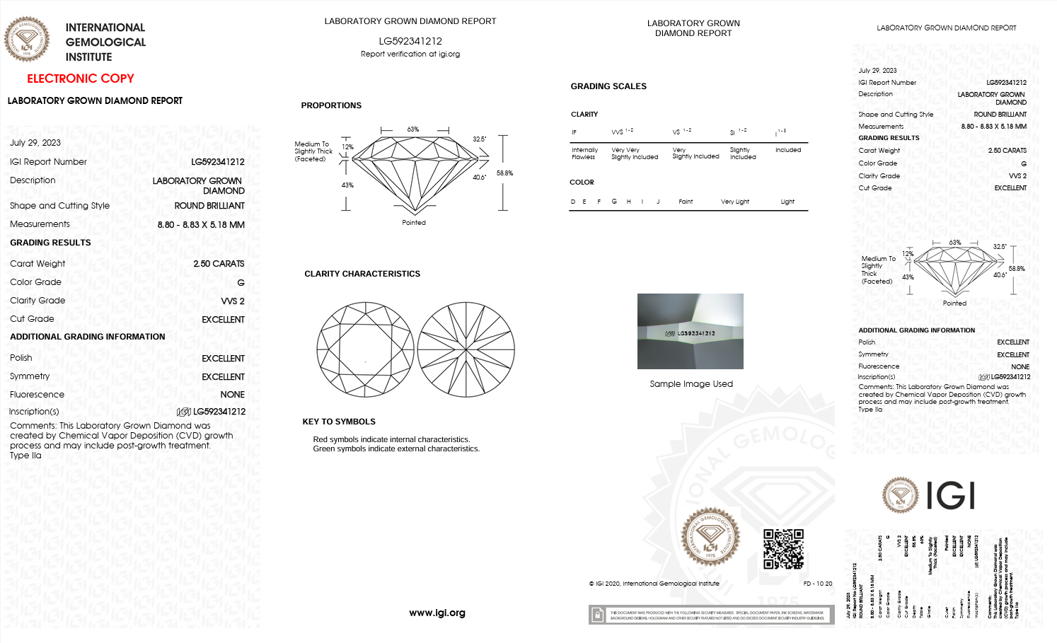 2.50 Carat G Color Lab Grown Diamond – Round Brilliant | IGI Certified-Saleh Sallom