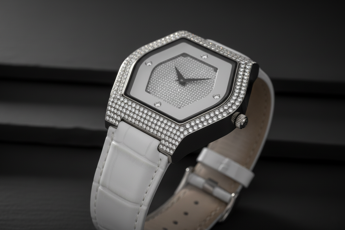 Lab Created Diamond Watch –  7.5 Carats - Swiss | Saleh Sallom
