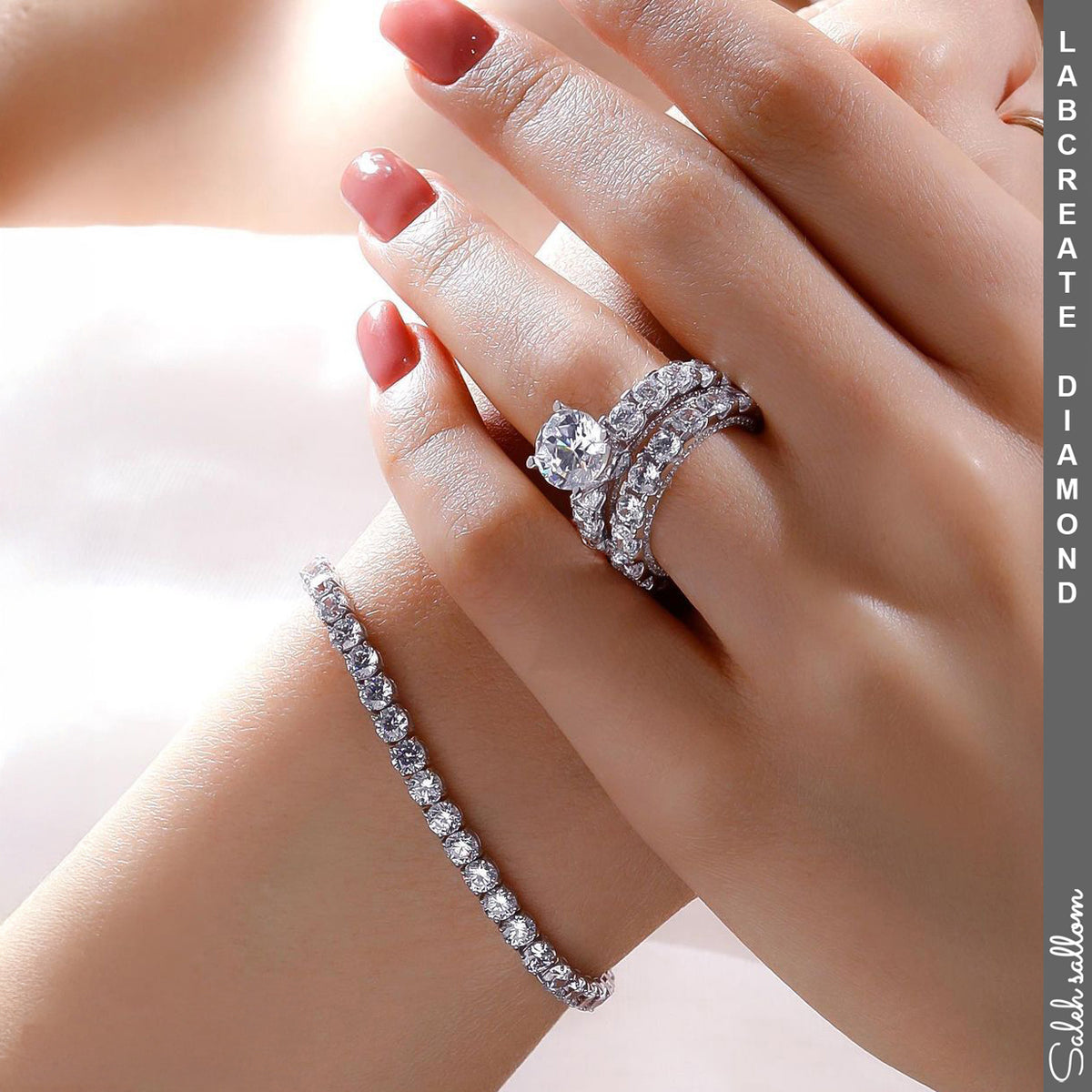 Saleh Sallom | Lab Created Diamonds  Ring | 5 CT