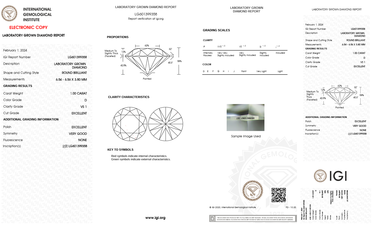 1.00 Carat D Color Lab Grown Diamond – Round Brilliant | IGI Certified-Saleh Sallom