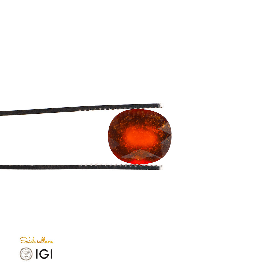 Natural Hessonite Garnet – Certified by IGI | 7.53 Carats | Report No. 612306125