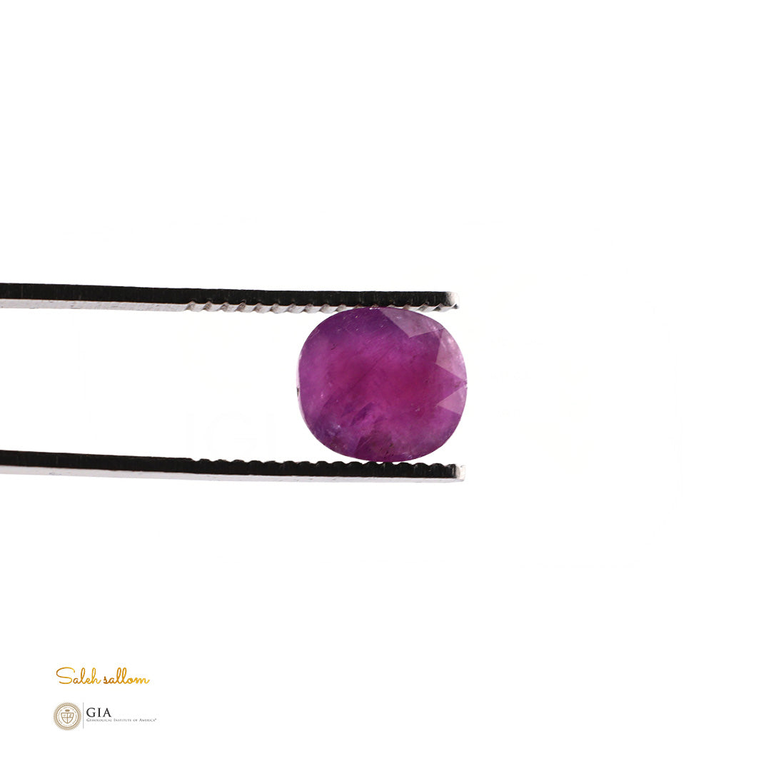 Natural Purple-Red Ruby – Certified by GIA | 5.79 Carats | Report No. 7486619190