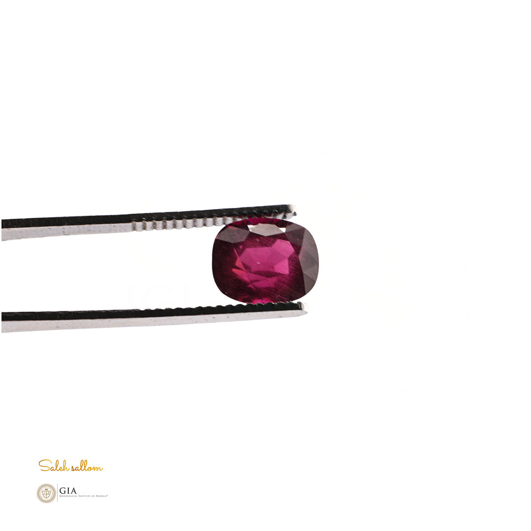 Natural Rhodolite Garnet – Certified by GIA | 5.74 Carats | Purplish Red | Report No. 2486354153