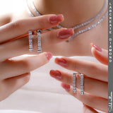 Saleh Sallom | Lab Created Diamonds  Earring and Necklace | 5CT