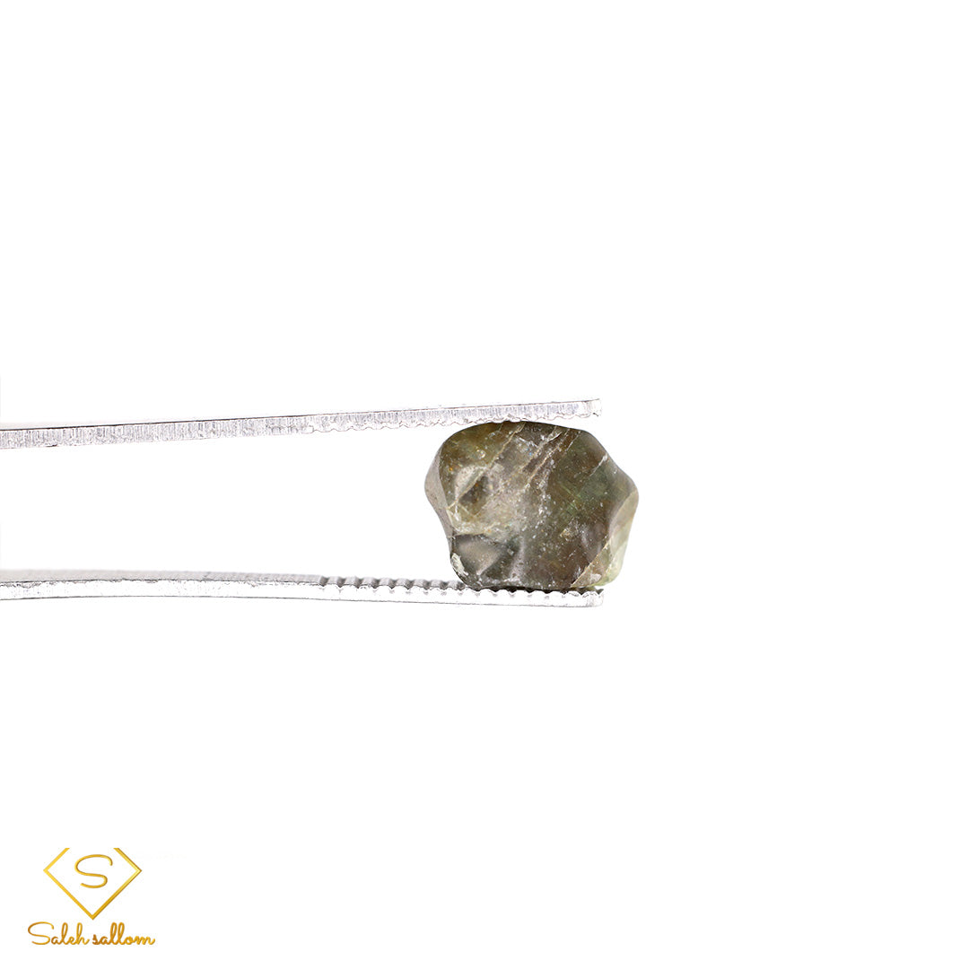 15.98 Ct Natural Green Sapphire Rough Crystal | Unheated Madagascar Sapphire Specimen Main image