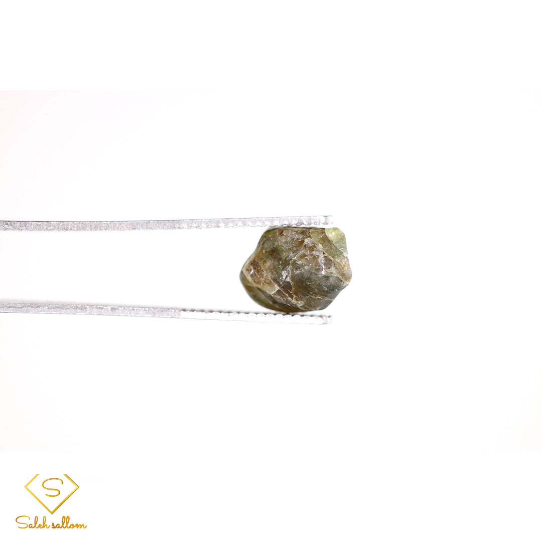 15.98 Ct Natural Green Sapphire Rough Crystal | Unheated Madagascar Sapphire Specimen Secondary image
