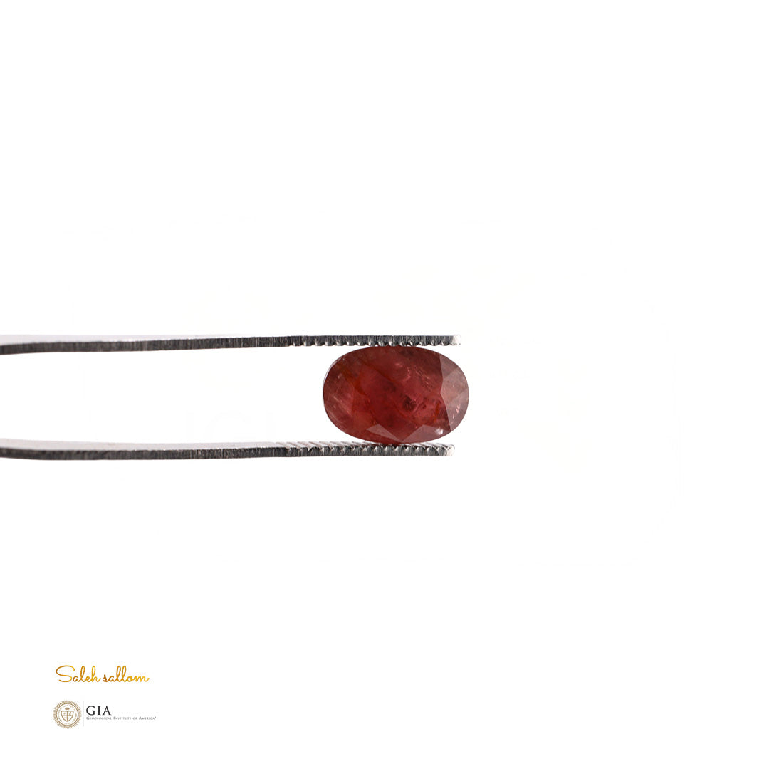 Natural Sapphire – Certified by GIA | 7.10 Carats | Brownish Red-Orange | No Heat | Report No. 1483857086