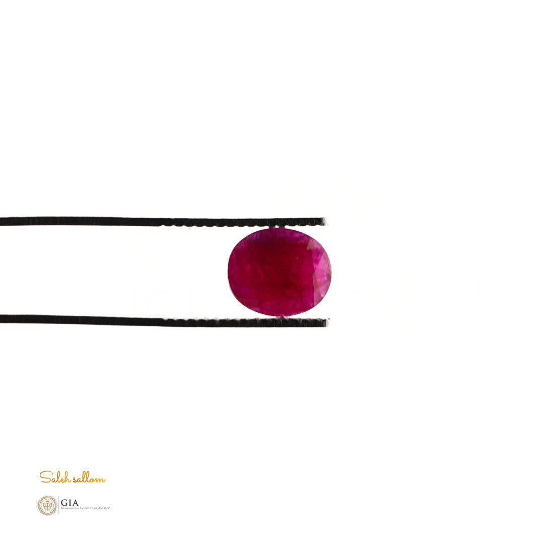 Natural Ruby – Certified by GIA | 4.00 Carats | Heated &amp; Lead Glass Filled | Report No. 6485554749