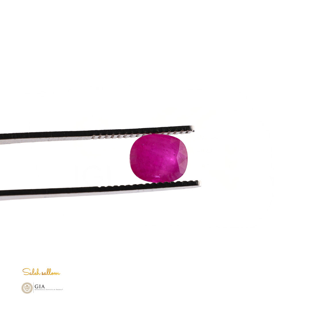 Natural Ruby – Certified by GIA | 3.48 Carats | Purplish Red | Heated | Report No. 6482353777