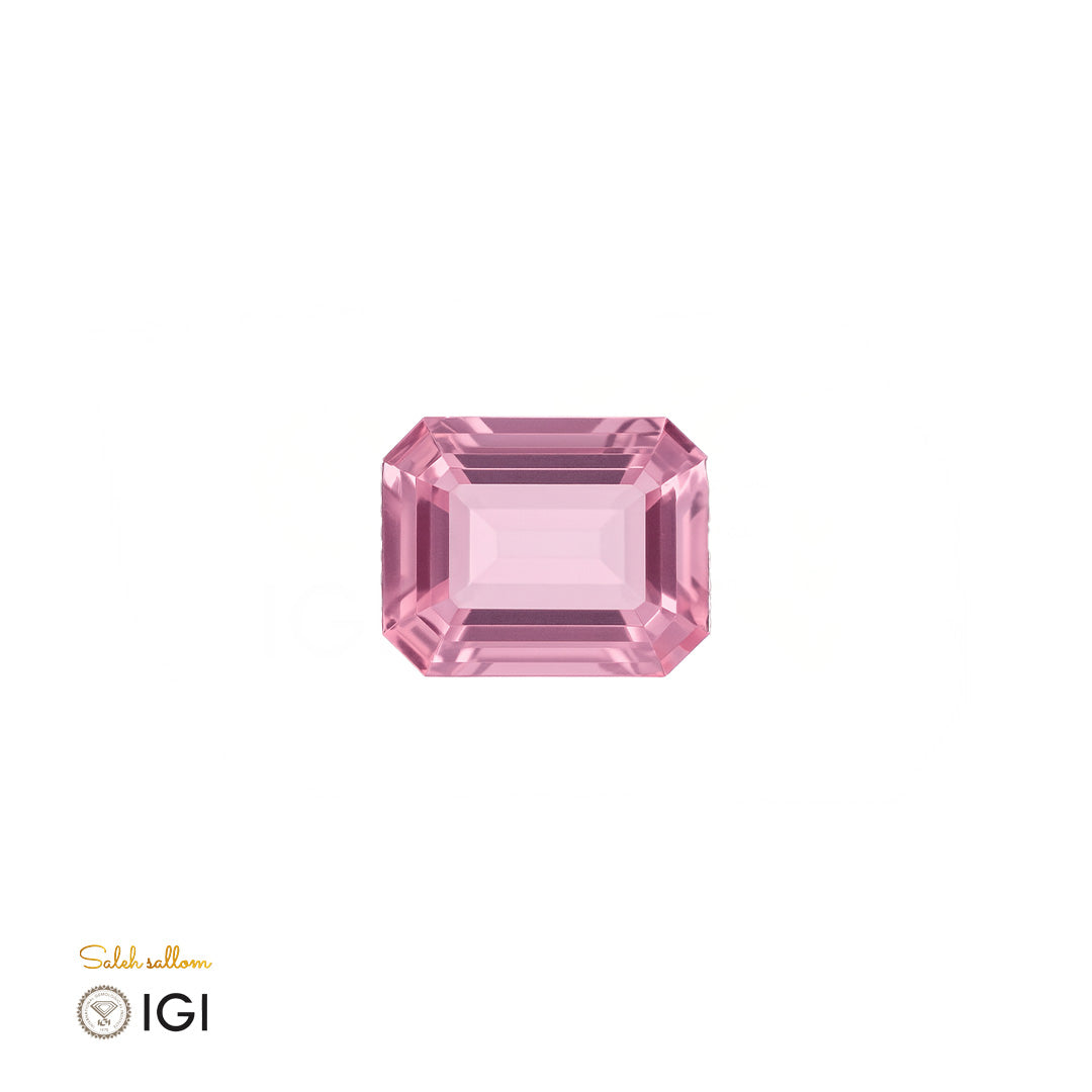 Laboratory Grown Pink Sapphire – Certified by IGI | 1.67 Carat | Emerald Cut | Report No. 639402559