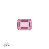 Laboratory Grown Pink Sapphire – Certified by IGI | 1.67 Carat | Emerald Cut | Report No. 639402559