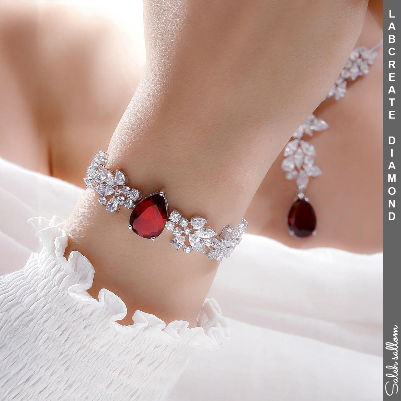 Fashionable Lab Created Diamond Layered Bracelet saleh sallom