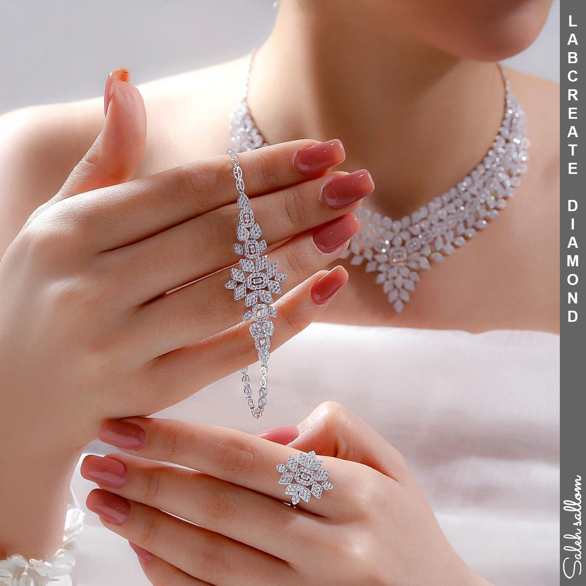 Saleh Sallom | Lab Created Diamonds Jewelry Set |  20 CT