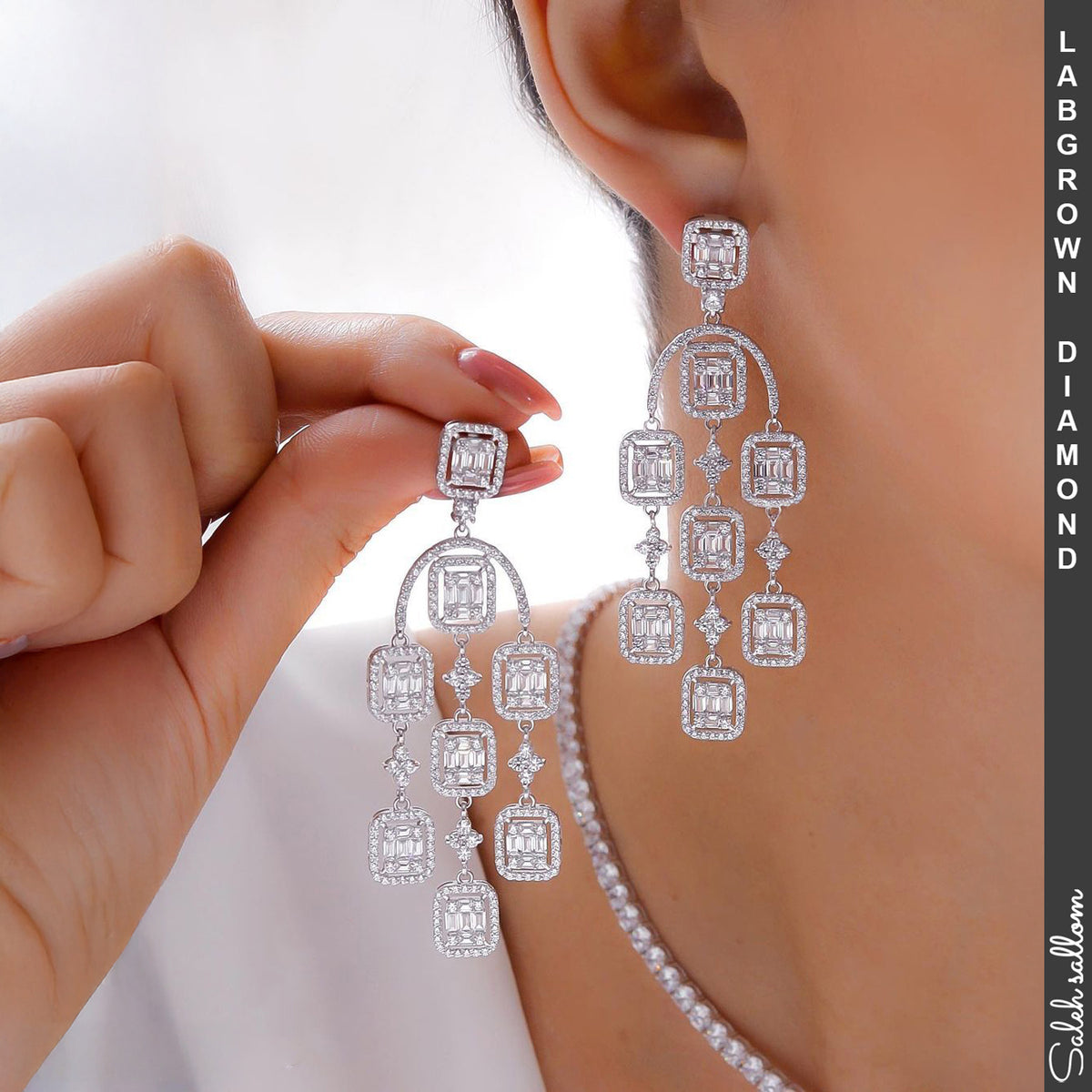 Saleh Sallom | Lab Grown Diamond Earrings | 7 CT