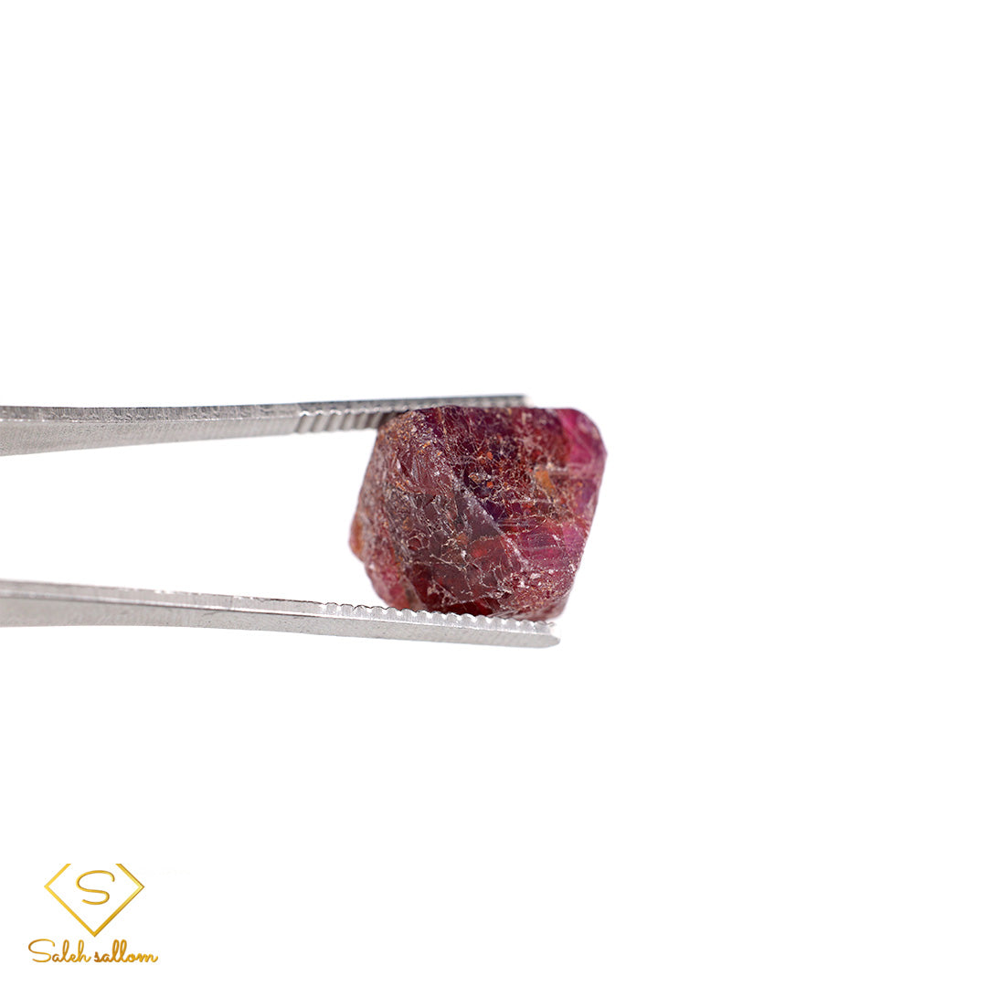 40.33 Ct Natural Purplish Red Ruby Rough Crystal | Unheated Tanzania Ruby Collector Specimen Secondary image