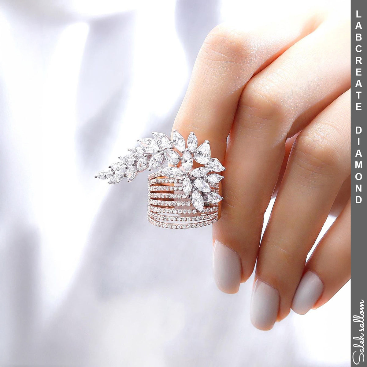 Saleh Sallom | Lab Created Diamonds Ring | 3  CT