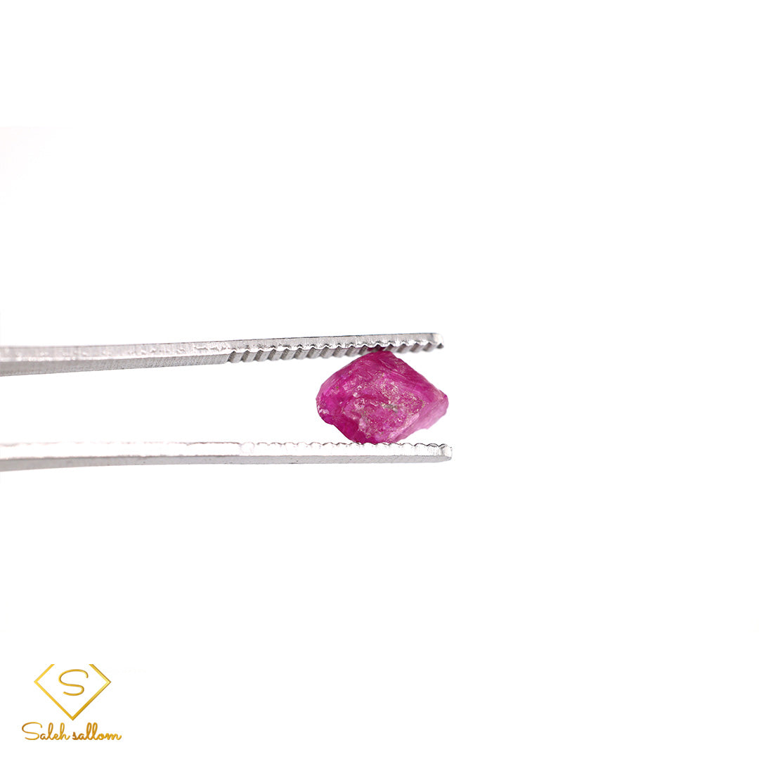 3.46 Ct Natural Purplish Red Ruby Rough Crystal | Unheated Tanzania Ruby Collector Gemstone