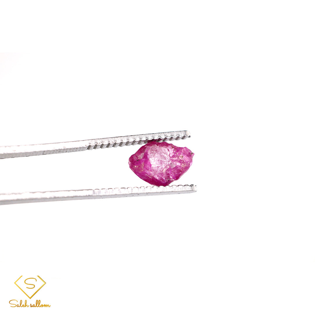 3.46 Ct Natural Purplish Red Ruby Rough Crystal | Unheated Tanzania Ruby Collector Gemstone Secondary image
