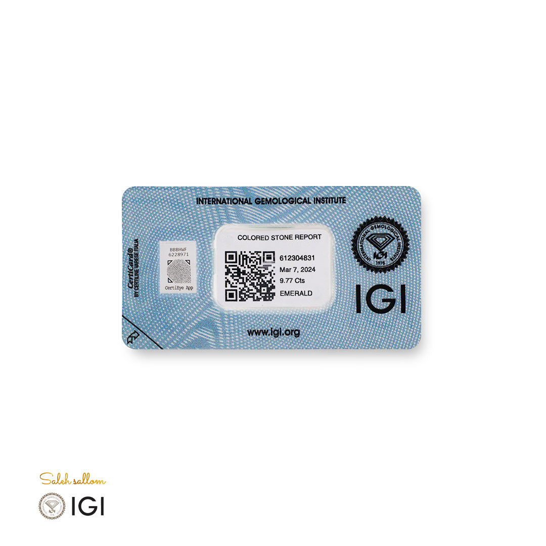 Natural Emerald – Certified by IGI | 3.24 Carats | Report No. 612304836