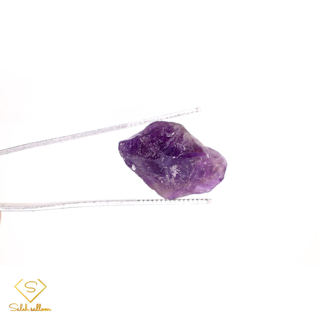 27.67 Ct Natural Purple Amethyst Rough Crystal | Unheated African Amethyst Specimen