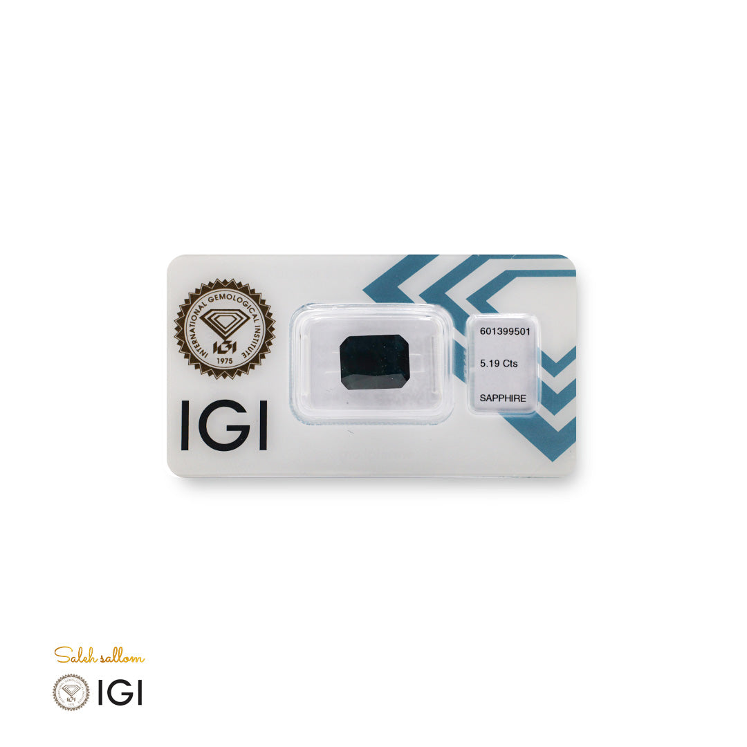 Natural Sapphire – Certified by IGI | 5.19 Carats | Report No. 601399501