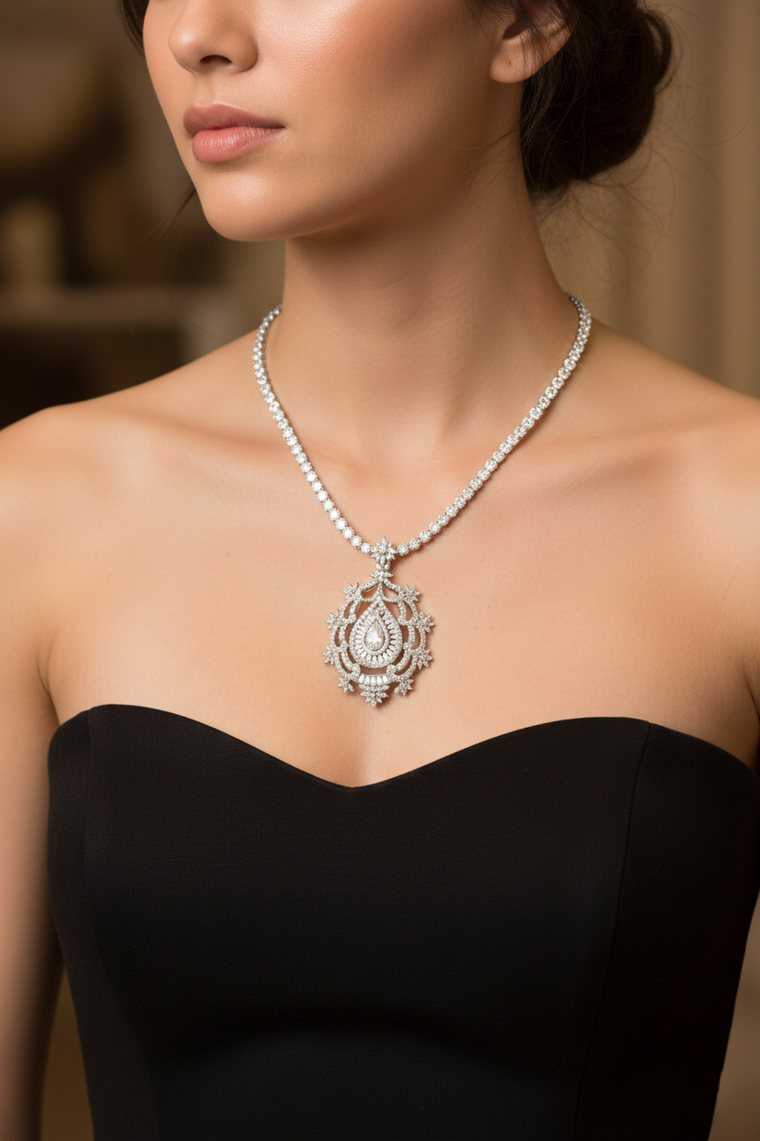 Royal Teardrop Heritage Necklace-Saleh Sallom