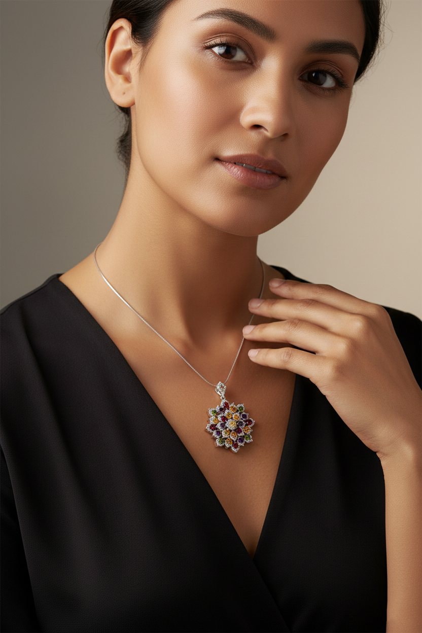 Celestial Mosaic Heritage Pendant-Saleh Sallom