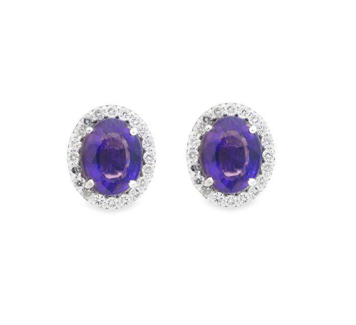 COLOR CHANGE SHAPPHIRE EARRINGS BY SALEH SALLOM | 6.34g 18K - 5.00 CT - Saleh Sallom