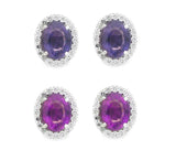 COLOR CHANGE SHAPPHIRE EARRINGS BY SALEH SALLOM | 6.34g 18K - 5.00 CT - Saleh Sallom