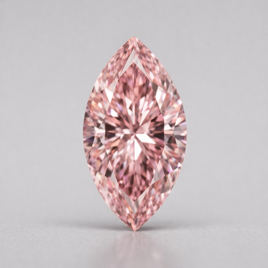 2.72 Carat Fancy Pink Laboratory Grown Diamond – Marquise Brilliant | VS1 Clarity | IGI Certified-Saleh Sallom Main image