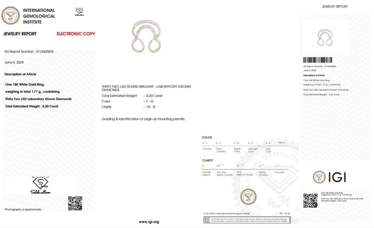 DIAMOND NAILRING BY SALEH SALLOM | 1.870g 18K - 0.200CT - Saleh Sallom
