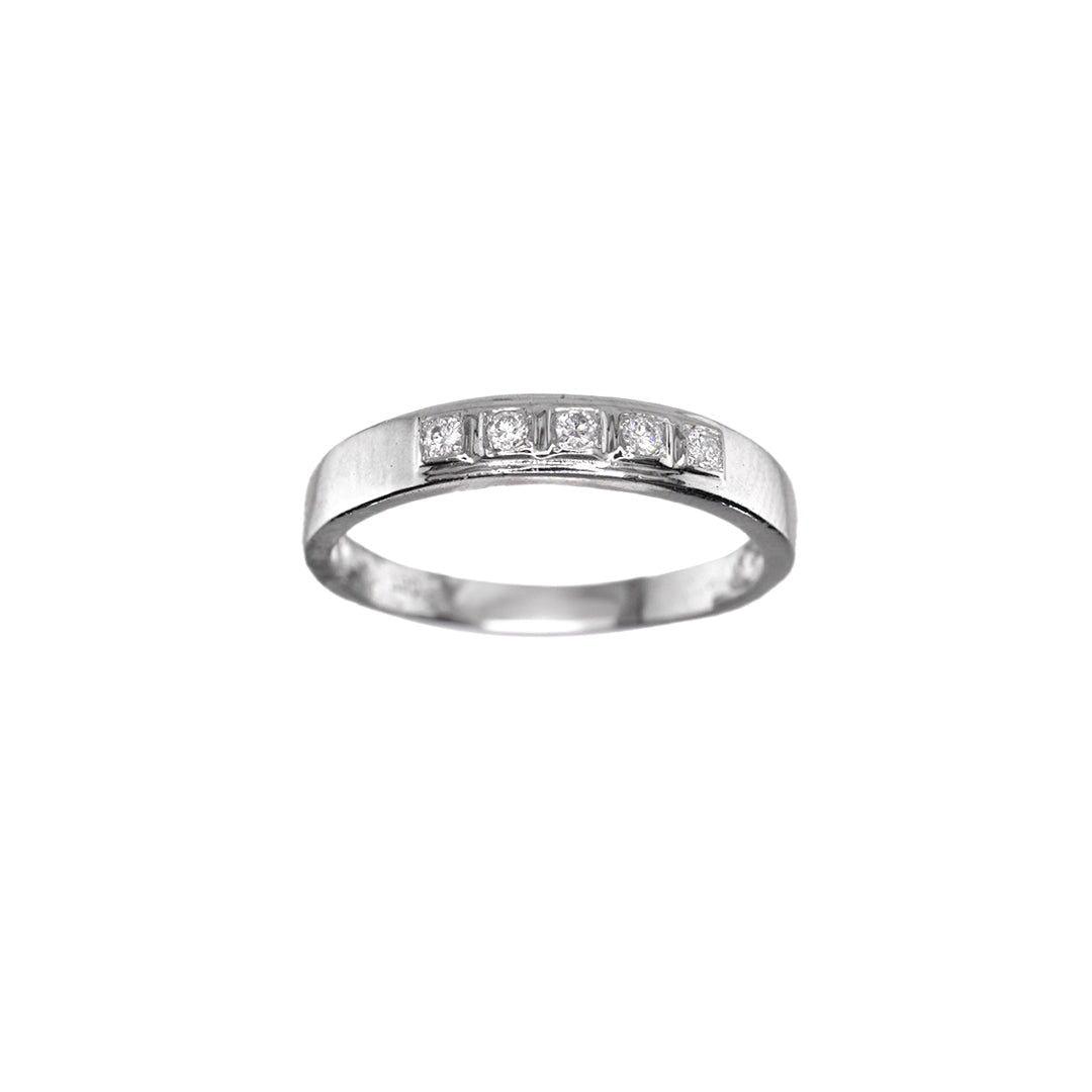 Diamond Ring Natural - By Saleh Sallom | 2.74g 18K - 0.12 CT - Saleh Sallom