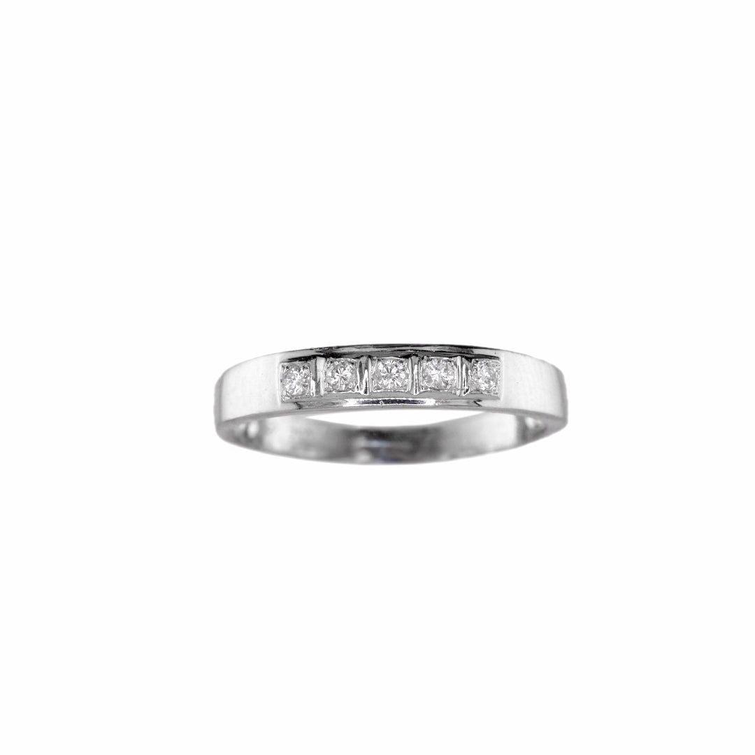Diamond Ring Natural - By Saleh Sallom | 2.74g 18K - 0.12 CT - Saleh Sallom