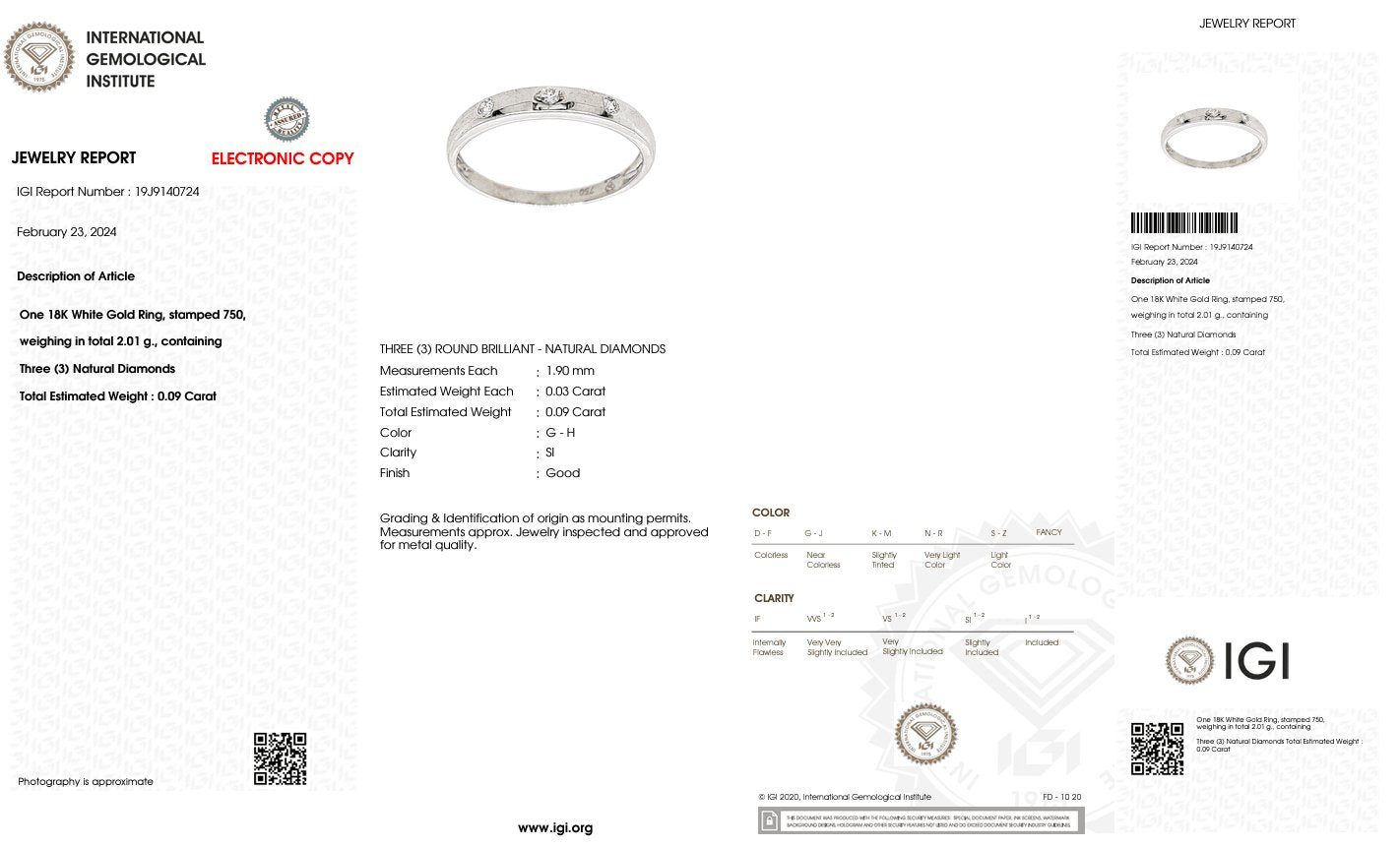 Diamond Ring Natural - By Saleh Sallom 18 K - Saleh Sallom