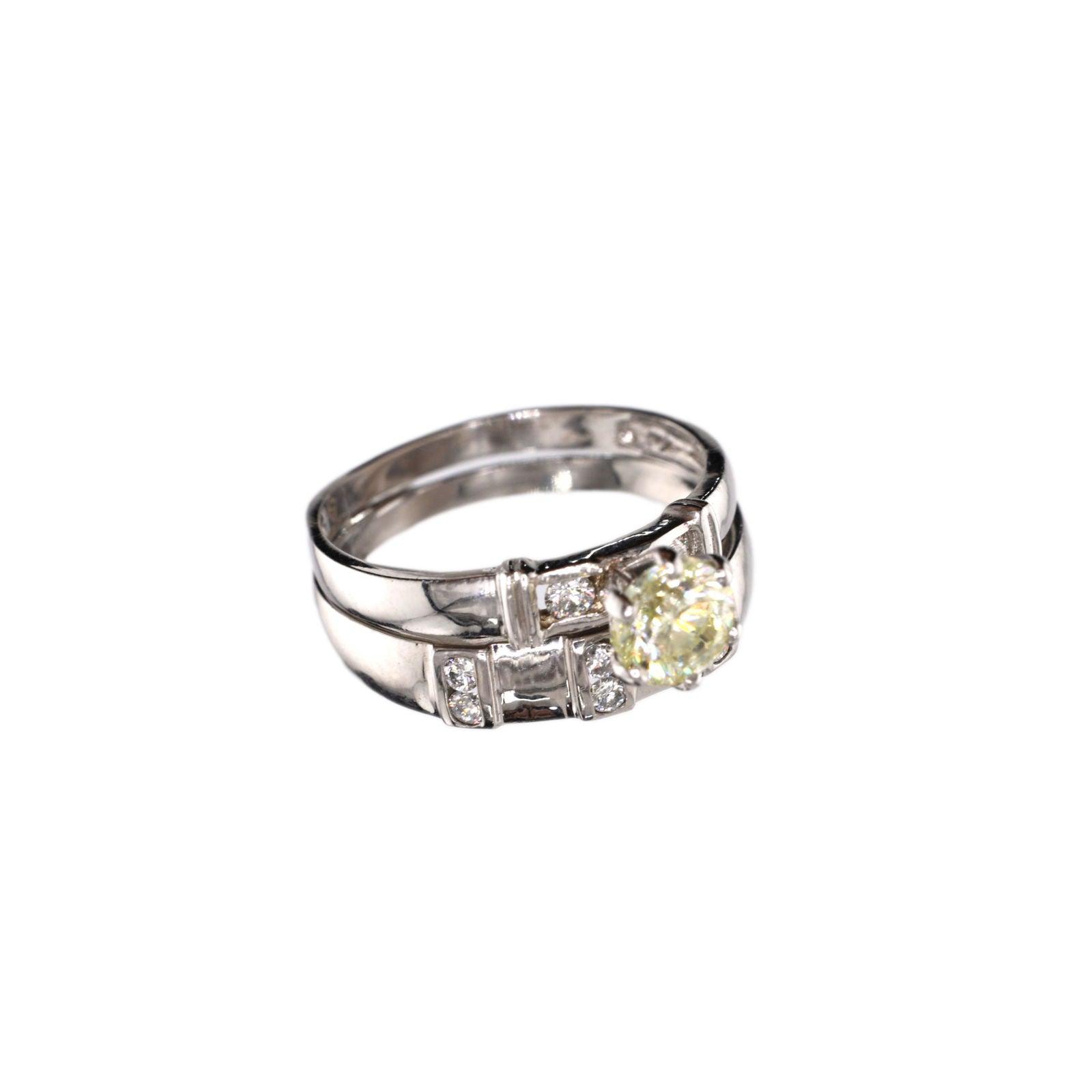 Diamond Ring Natural - By Saleh Sallom 5.03 g 18Karat | 1.00 carat - Saleh Sallom