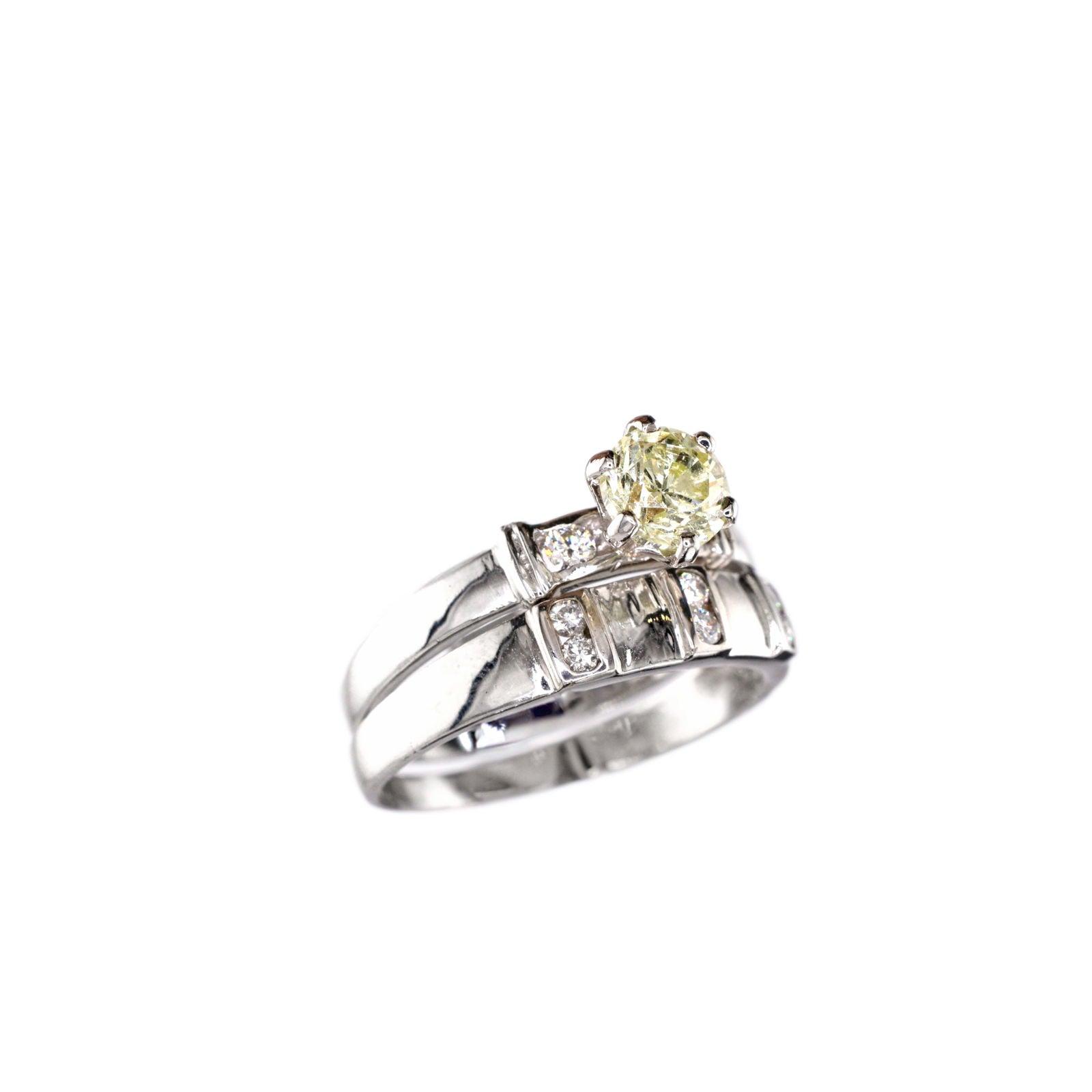 Diamond Ring Natural - By Saleh Sallom 5.03 g 18Karat | 1.00 carat - Saleh Sallom