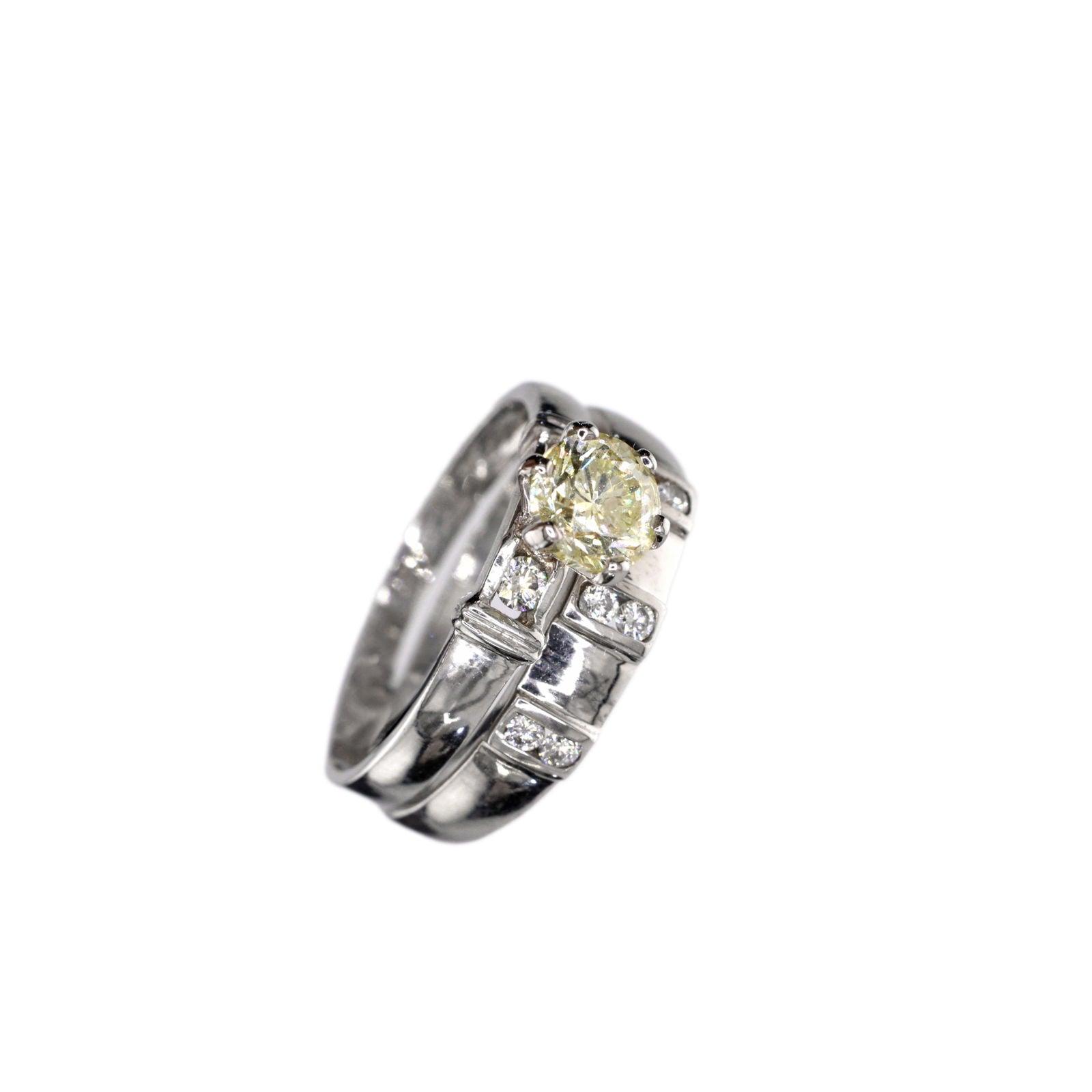 Diamond Ring Natural - By Saleh Sallom 5.03 g 18Karat | 1.00 carat - Saleh Sallom
