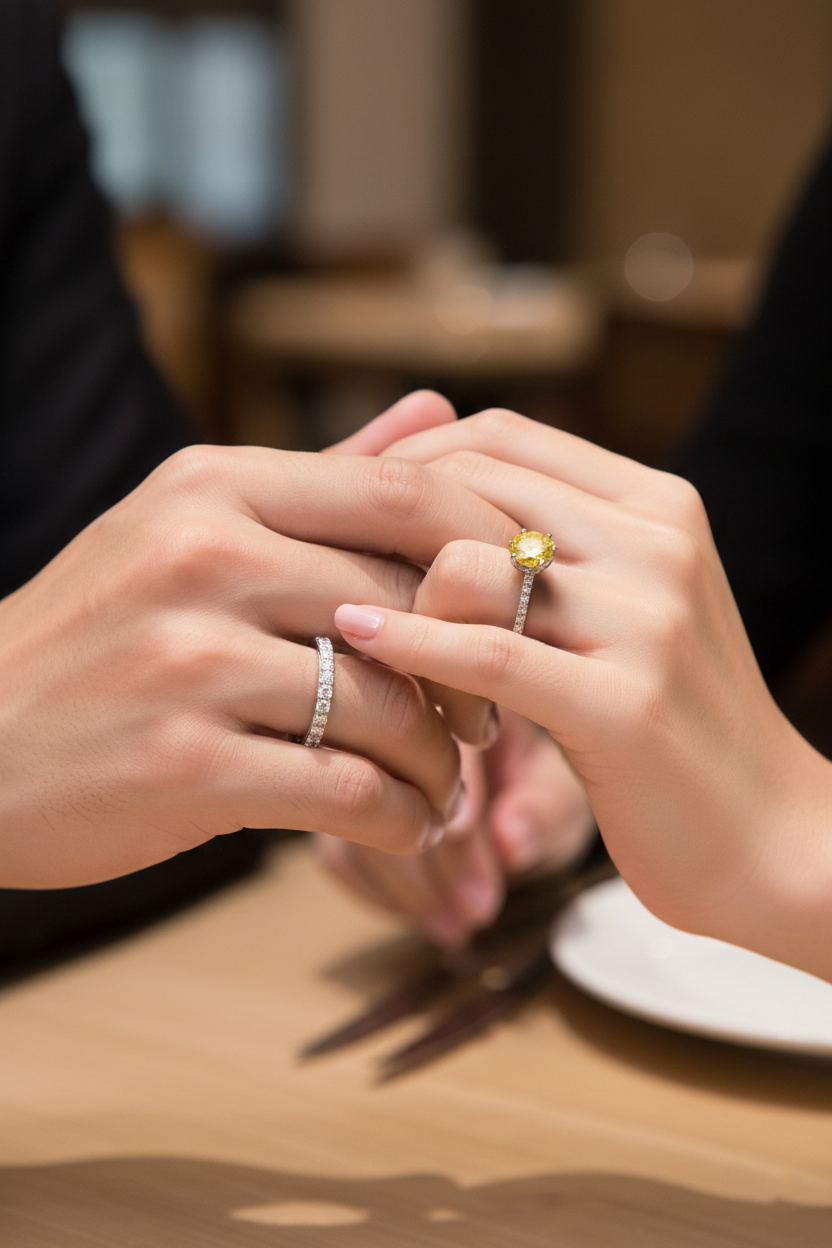 18K White Gold with Natural Diamond Pavé Secondary image