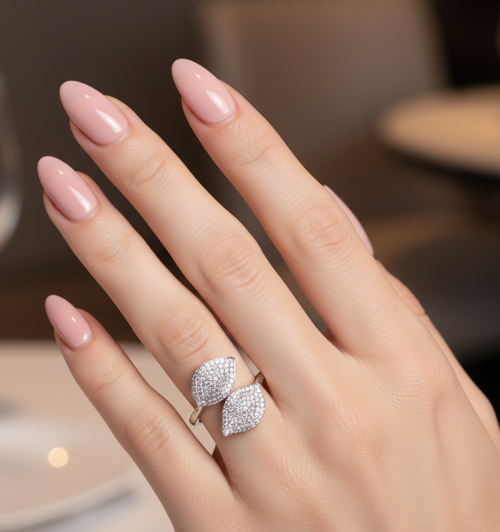 Luxury Marquise Double-Leaf Diamond Ring in White Gold | 1.03 Carat | Modern Open Design | Saleh Sallom-Saleh Sallom