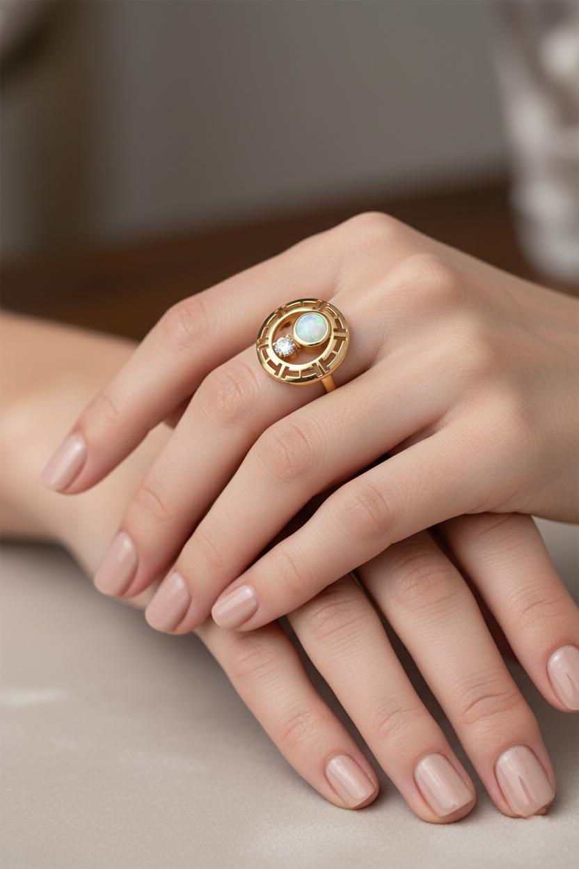 Diamond Drop Earrings in 18K Yellow Gold Secondary image