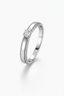 Classic Rope-Edge Solitaire Diamond Ring  White Gold with Natural Diamond-Saleh Sallom